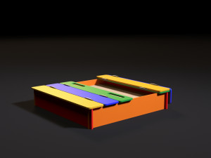 sandbox with a cover Model 3D