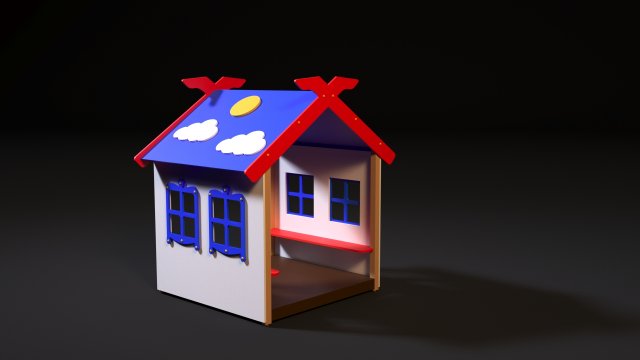 children playhouse Modello 3D .c4d .max .obj .3ds .fbx .stl .blend 
