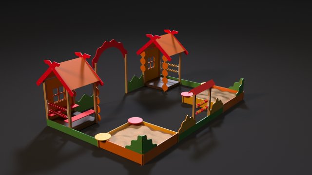 playground sand patio Modèle 3D .c4d .max .obj .3ds .fbx .stl .blend 