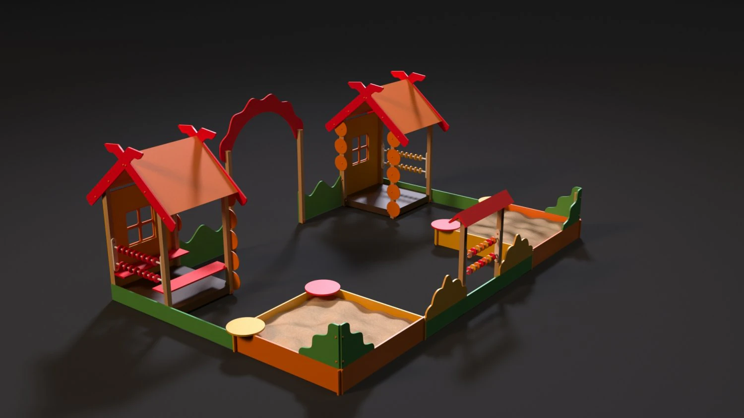 playground sand patio 3D Model .c4d .max .obj .3ds .fbx .stl .blend 