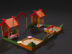 playground sand patio 3D Model