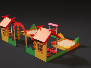 playground sand patio 3D Model