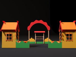 playground sand patio Modèle 3D