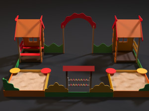 playground sand patio Modèle 3D