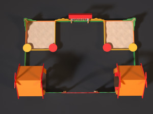 playground sand patio Modèle 3D