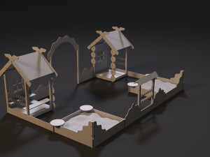 playground sand patio Modèle 3D