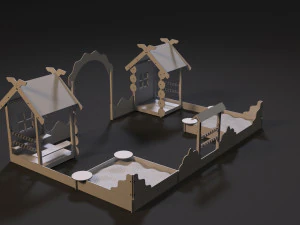 playground sand patio 3D Model