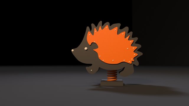 attraction rocking hedgehog Modelo 3D .c4d .max .obj .3ds .fbx .stl .blend 