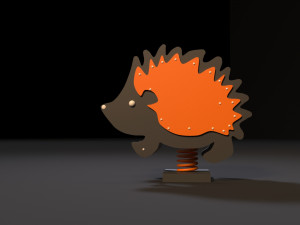 attraction rocking hedgehog 3D Model