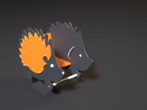 attraction rocking hedgehog Modelo 3D