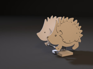 attraction rocking hedgehog Modelo 3D