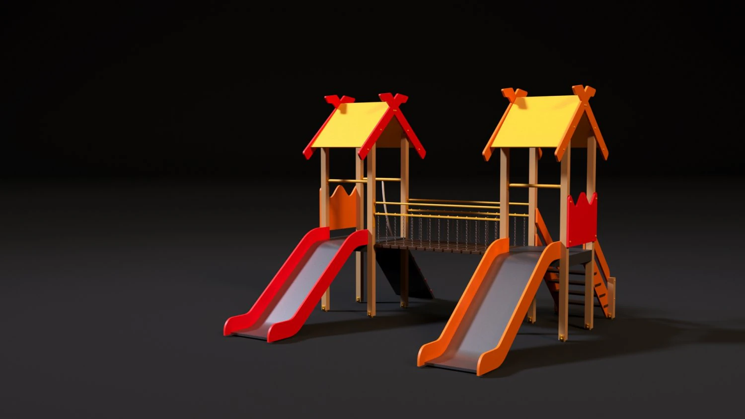 childrens game complex hills 3D Model .c4d .max .obj .3ds .fbx .stl .blend