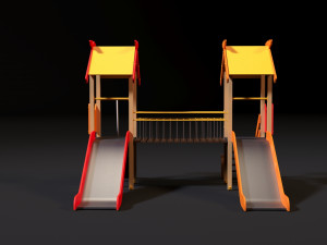 childrens game complex hills 3D Model
