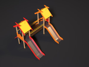 childrens game complex hills 3D Model