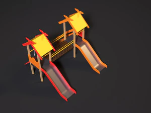 childrens game complex hills 3D Model