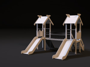 childrens game complex hills 3D Model