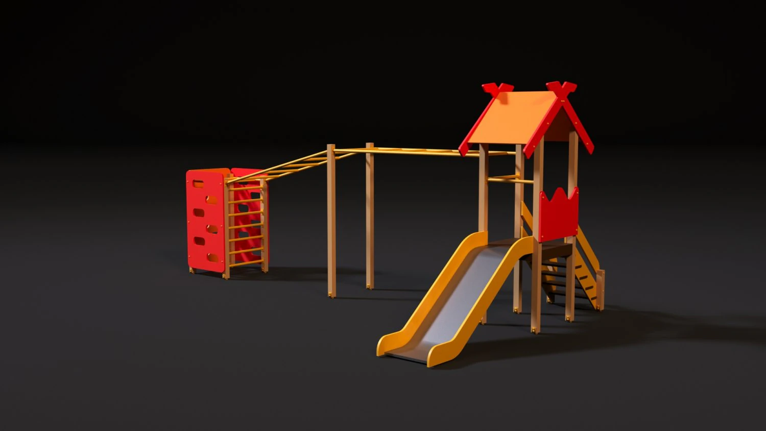 childrens game complex with a ladder 3D Model .c4d .max .obj .3ds .fbx .stl .blend