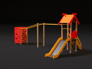 childrens game complex with a ladder 3D Model