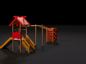 childrens game complex with a ladder 3D-Modell