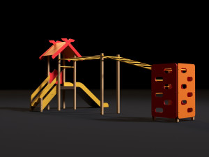 childrens game complex with a ladder 3D-Modell