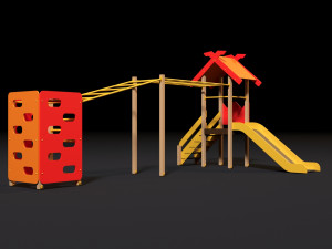 childrens game complex with a ladder 3D-Modell