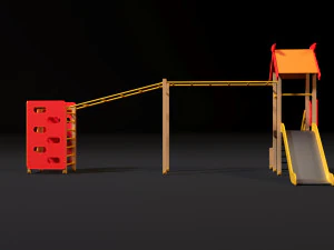 childrens game complex with a ladder 3D Model