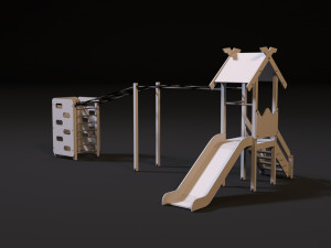 childrens game complex with a ladder 3D-Modell