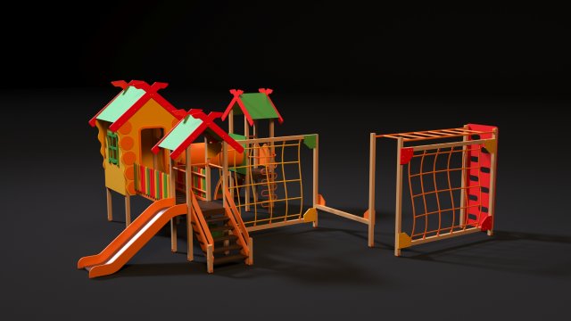 childrens play complex 3D 模型 .c4d .max .obj .3ds .fbx .stl .blend 