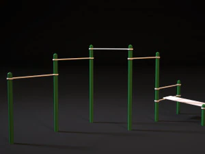 workout playground set 3D Model