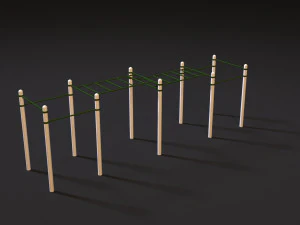 workout playground set 3D Model