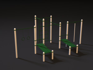 workout playground set 3D 模型
