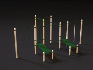 workout playground set 3D Model