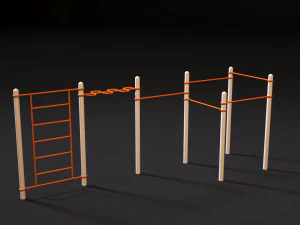 workout playground set 3D Model