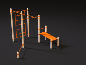 workout playground set 3D 模型