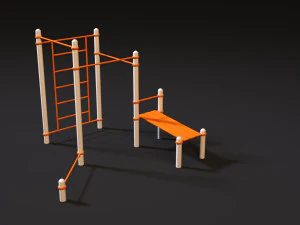 workout playground set 3D Model