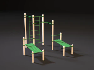 workout playground set 3D Model