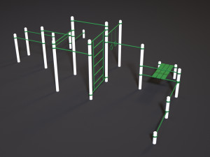 workout playground set 3D 模型