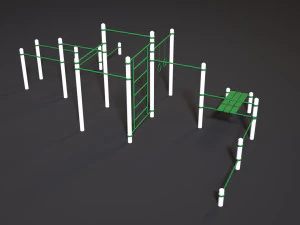 workout playground set 3D Model