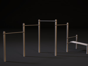 workout playground set 3D 模型