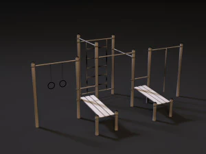 workout playground set 3D Model