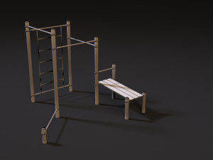 workout playground set 3D 模型