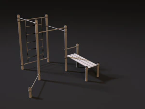 workout playground set 3D Model