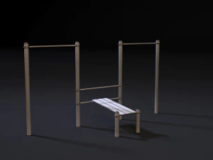 workout playground set 3D Model