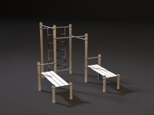 workout playground set 3D Model