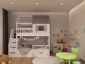 baby bed 1 3D Model