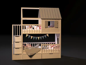 baby bed 1 3D Model