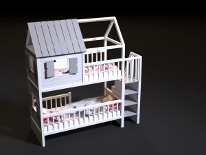 baby bed 1 3D Model