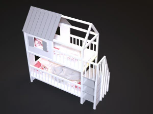 baby bed 1 3D Model
