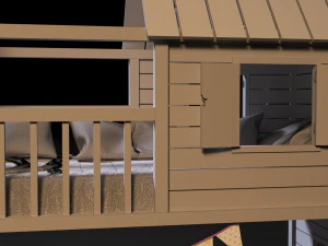 baby bed 1 3D Model