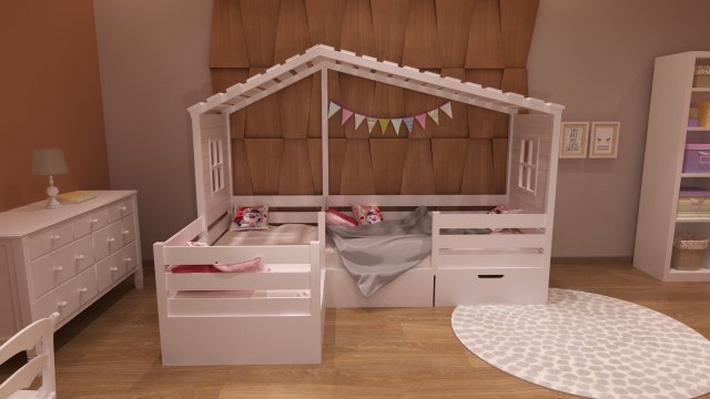 baby bed 3 Modelo 3D .c4d .max .obj .3ds .fbx .stl .blend 